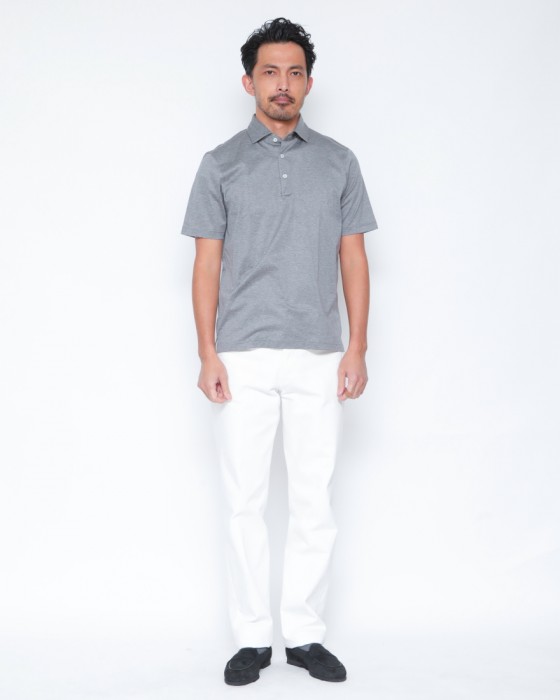 GRAN SASSOマーセライズコットン ポロシャツ17l