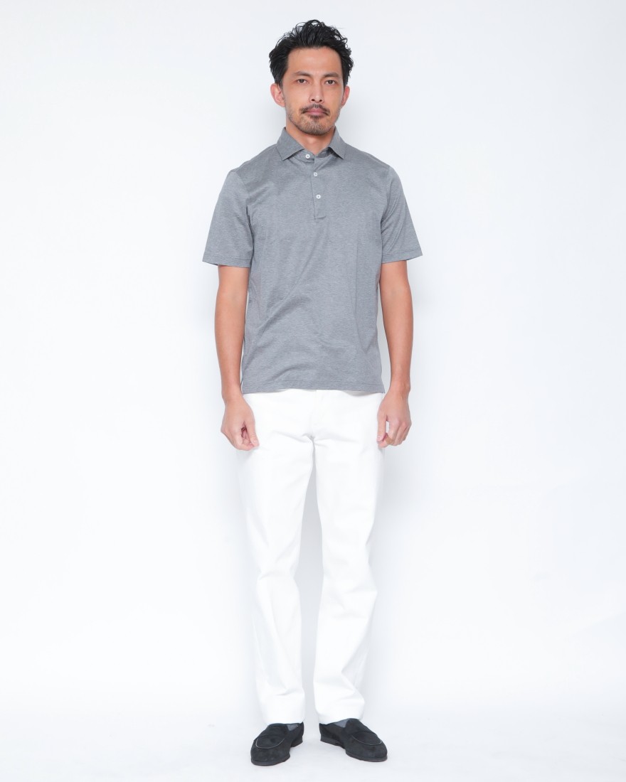 GRAN SASSOマーセライズコットン ポロシャツ17l