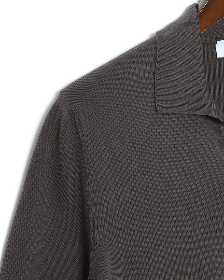 GRAN SASSO12G ソフトコットン スキッパー ニットポロ07l