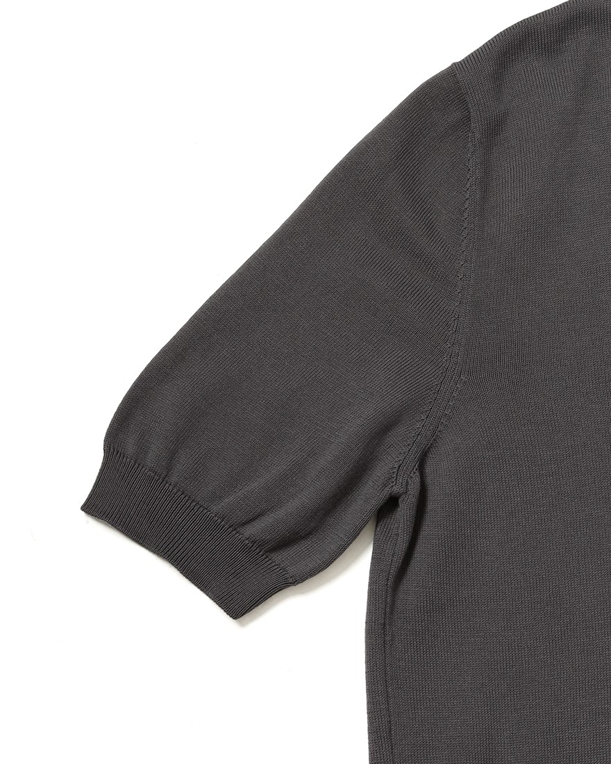 GRAN SASSO12G ソフトコットン スキッパー ニットポロ10l