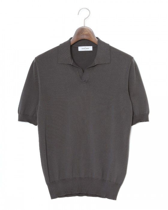 GRAN SASSO12G ソフトコットン スキッパー ニットポロc1