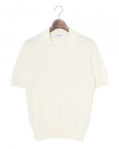 12G ソフトコットン スキッパー ニットポロ