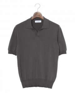 12G ソフトコットン スキッパー ニットポロ