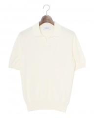 GRAN SASSO12G ソフトコットン スキッパー ニットポロmb_c0