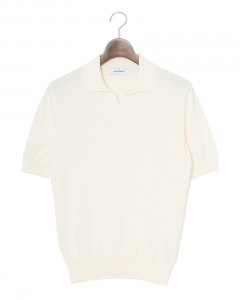 12G ソフトコットン スキッパー ニットポロ