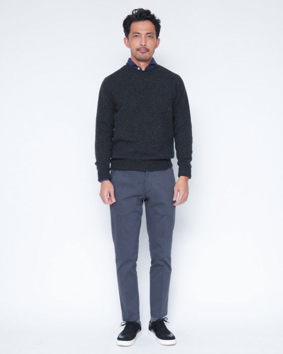 DRUMOHR8Gラムズウール クルーネックニット14l