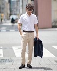 GUY ROVER鹿の子 カッタウェイカラー ポロシャツmb_ma