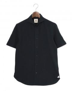 鹿の子 カッタウェイカラー 前開きポロ