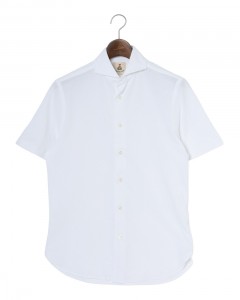 鹿の子 カッタウェイカラー 前開きポロ