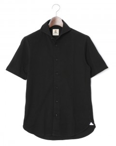 鹿の子 カッタウェイカラー 前開きポロ