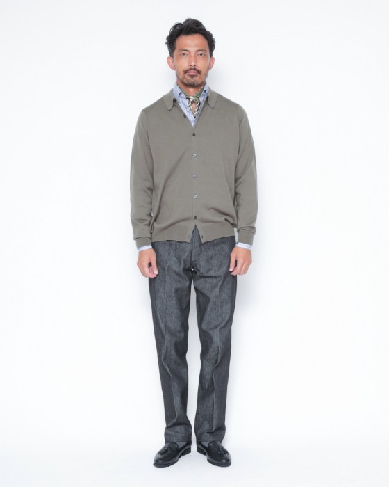 JOHN SMEDLEY24G ロングスリーブ ニットシャツ【TIBOR/EASY FIT】01l