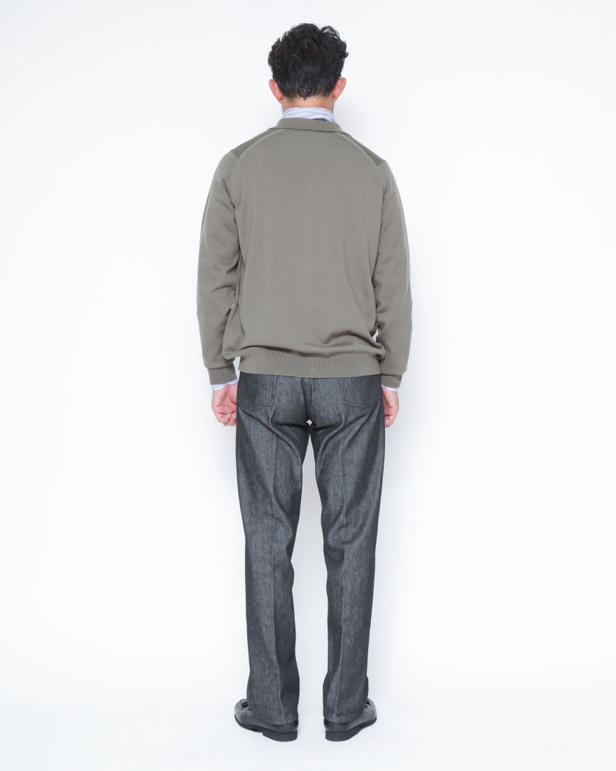 JOHN SMEDLEY24G ロングスリーブ ニットシャツ【TIBOR/EASY FIT】03l