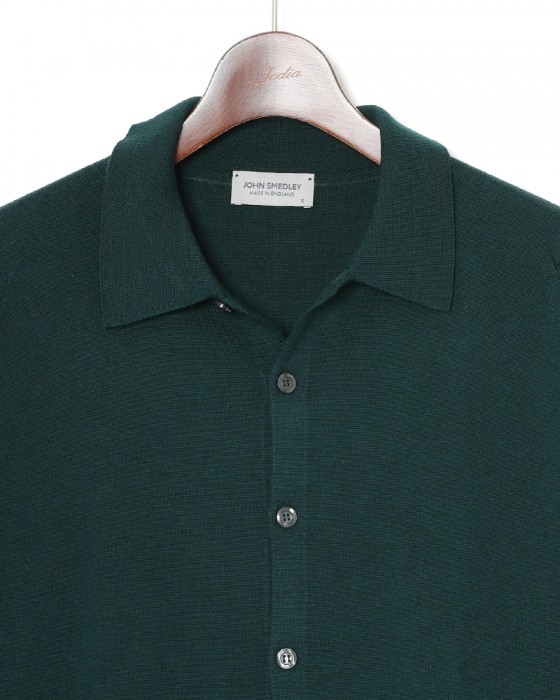 JOHN SMEDLEY24G ロングスリーブ ニットシャツ【TIBOR/EASY FIT】06l