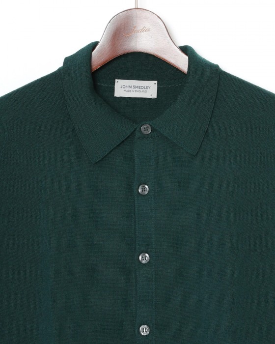 JOHN SMEDLEY24G ロングスリーブ ニットシャツ【TIBOR/EASY FIT】07l
