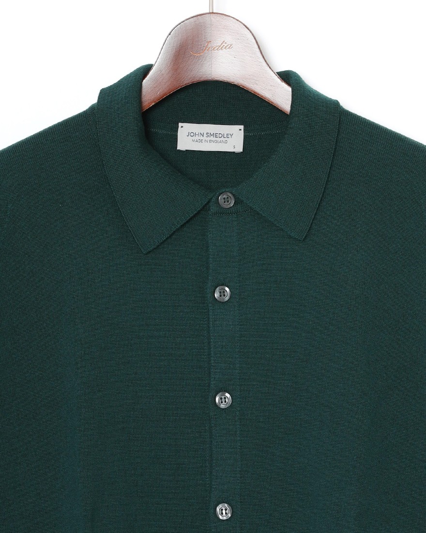 JOHN SMEDLEY24G ロングスリーブ ニットシャツ【TIBOR/EASY FIT】07l