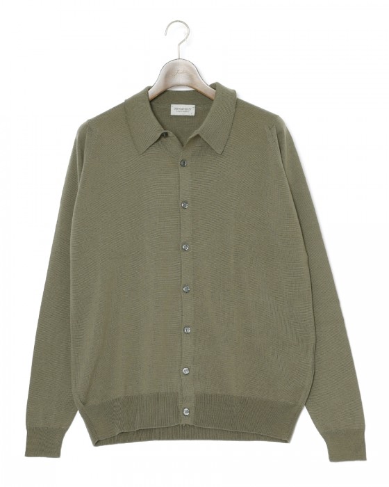 JOHN SMEDLEY24G ロングスリーブ ニットシャツ【TIBOR/EASY FIT】c0