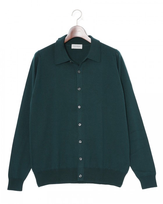 JOHN SMEDLEY24G ロングスリーブ ニットシャツ【TIBOR/EASY FIT】c1