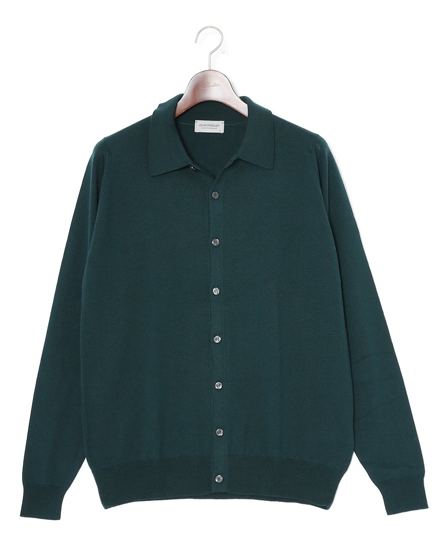 JOHN SMEDLEY24G ロングスリーブ ニットシャツ【TIBOR/EASY FIT】c1