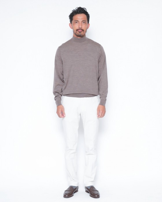 JOHN SMEDLEY30G ロングスリーブモックネックニット【KILDAY/MODERN FIT】01l
