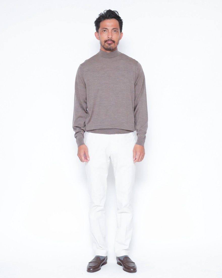 JOHN SMEDLEY30G ロングスリーブモックネックニット【KILDAY/MODERN FIT】01l