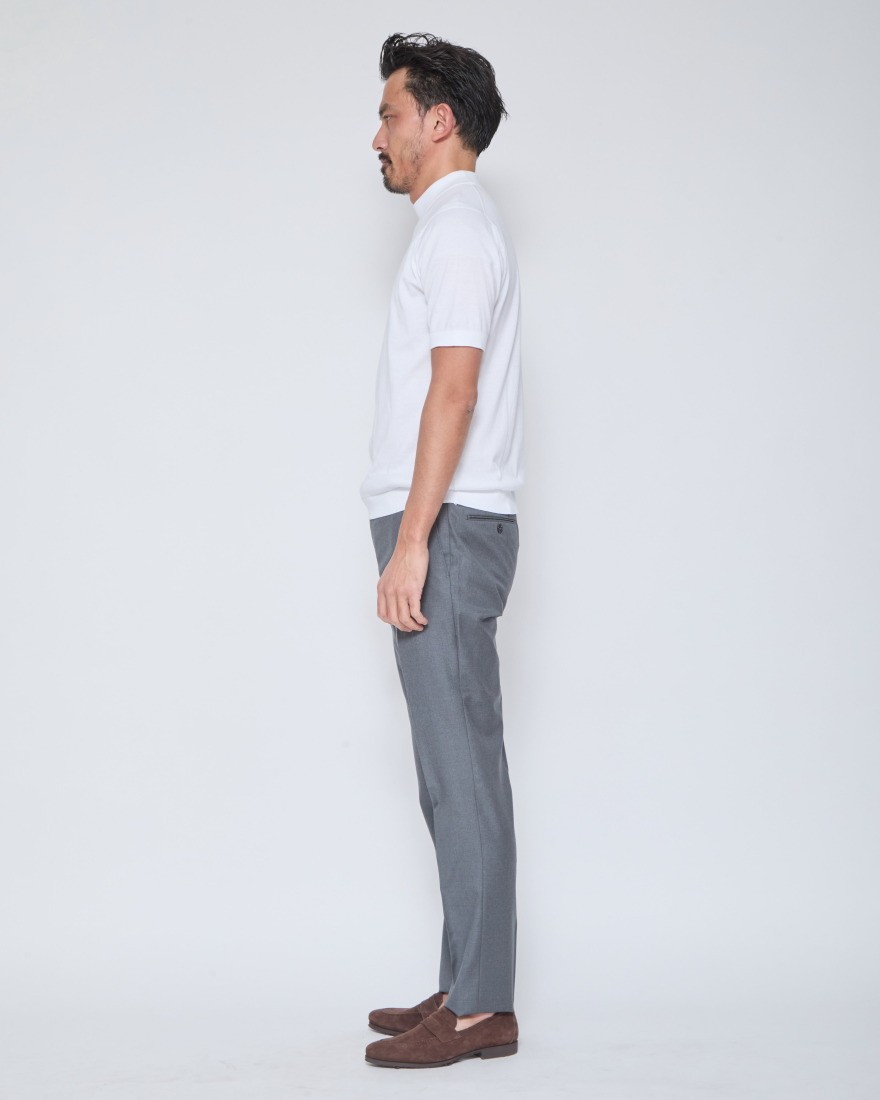 JOHN SMEDLEY30G シーアイランドコットン 半袖モックネックニット【ARBER/MODERN FIT】13l