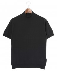JOHN SMEDLEY30G シーアイランドコットン 半袖モックネックニット【ARBER/MODERN FIT】mb_c2