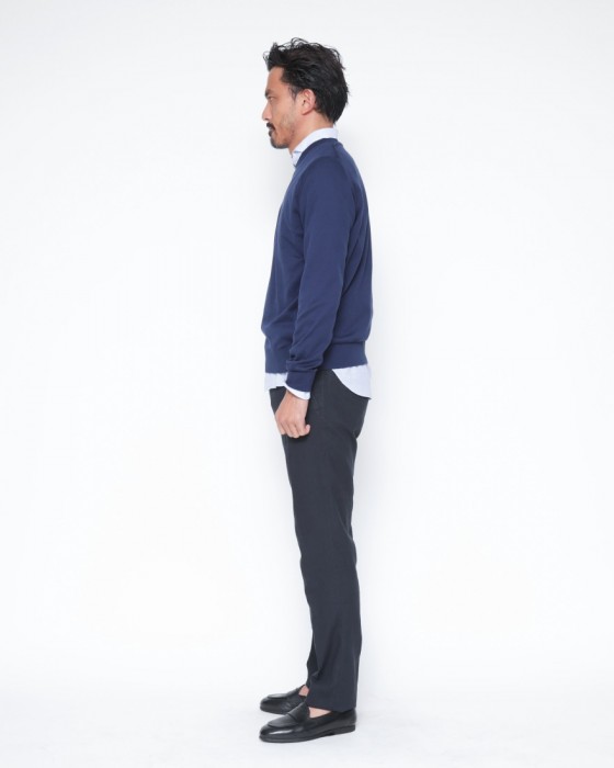 JOHN SMEDLEY30G シーアイランドコットン 長袖クルーネックニット【ROWLAND/EASY FIT】13l
