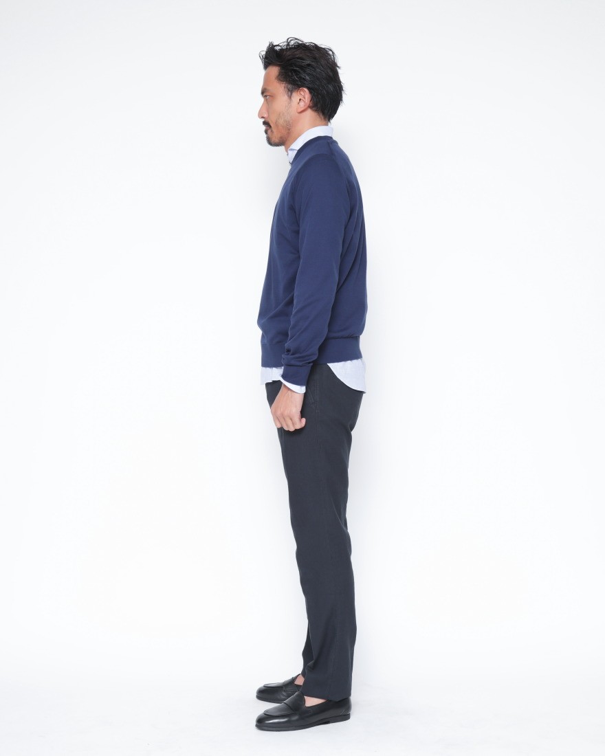 JOHN SMEDLEY30G シーアイランドコットン 長袖クルーネックニット【ROWLAND/EASY FIT】13l