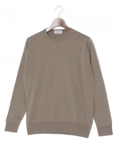 30G シーアイランドコットン 長袖 クルーネックニット【DAVID/MODERN FIT】
