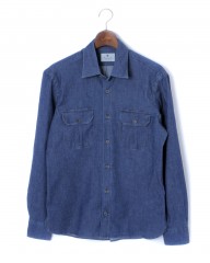 giannetto（ジャンネット）ウォッシュドデニム ブルゾンシャツ【ALPHA】