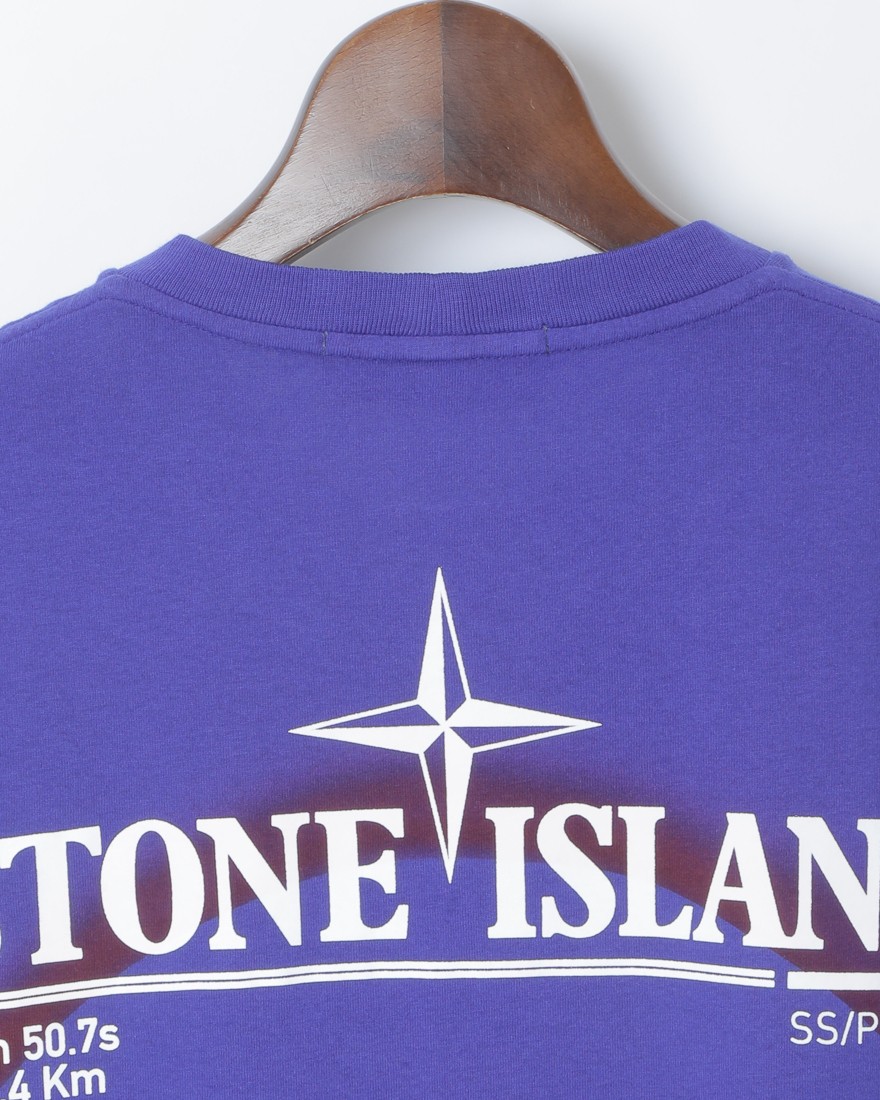 STONE ISLANDガーメントダイコットンジャージーTeeシャツ【JERSEY 30/1 COTONE STAMPA 'SOLAR ECLIPSE THREE'】05l