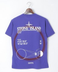 STONE ISLANDガーメントダイコットンジャージーTeeシャツ【JERSEY 30/1 COTONE STAMPA 'SOLAR ECLIPSE THREE'】mb_04l