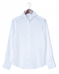 giannetto（ジャンネット）ワイドカラーリネンシャツ【VINCI FIT】