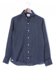 giannetto（ジャンネット）ワイドカラーリネンシャツ【VINCI FIT】