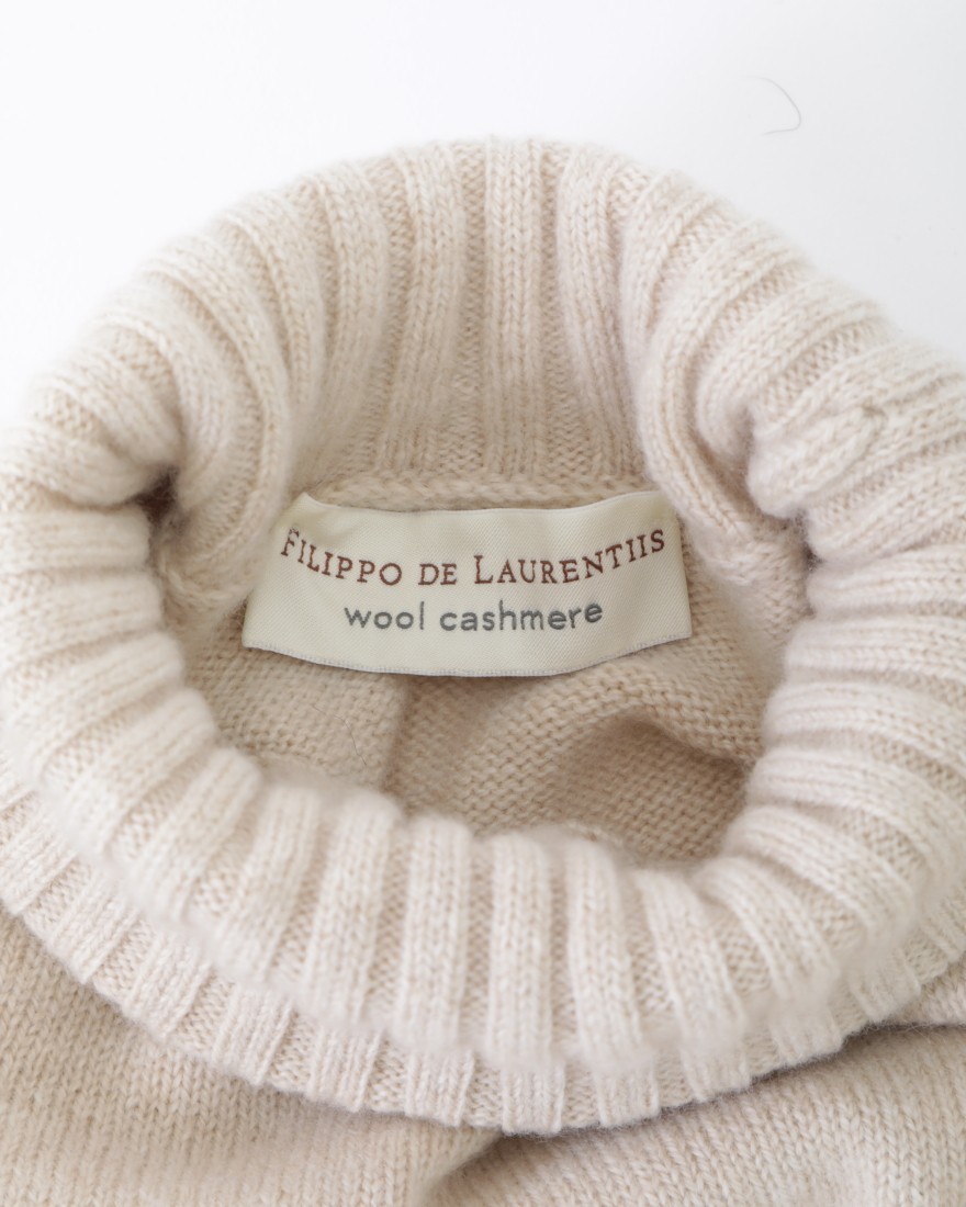 FILIPPO DE LAURENTIIS7Gカシミヤ混ウール タートルネックニット08l