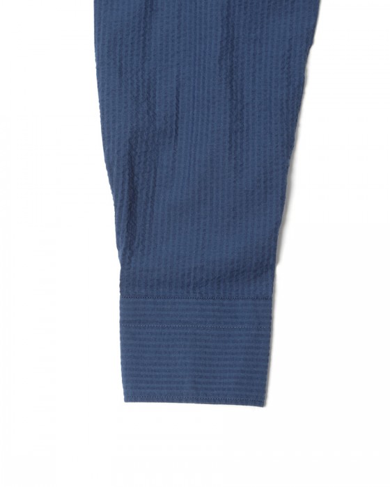 giannettoシアサッカー カッタウェイシャツ【VINCI FIT】11l