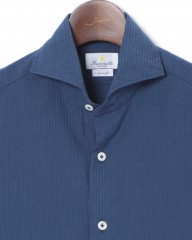 giannettoシアサッカー カッタウェイシャツ【VINCI FIT】mb_02l