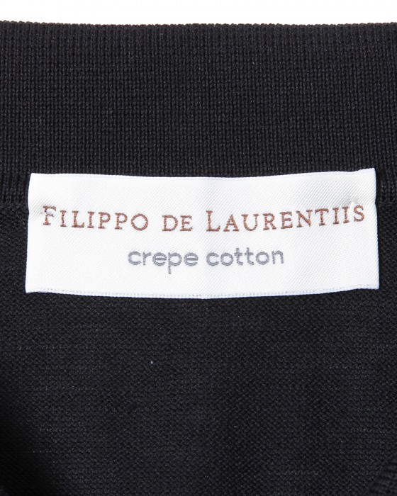 FILIPPO DE LAURENTIIS14Gクレープコットン スキッパーポロ07l