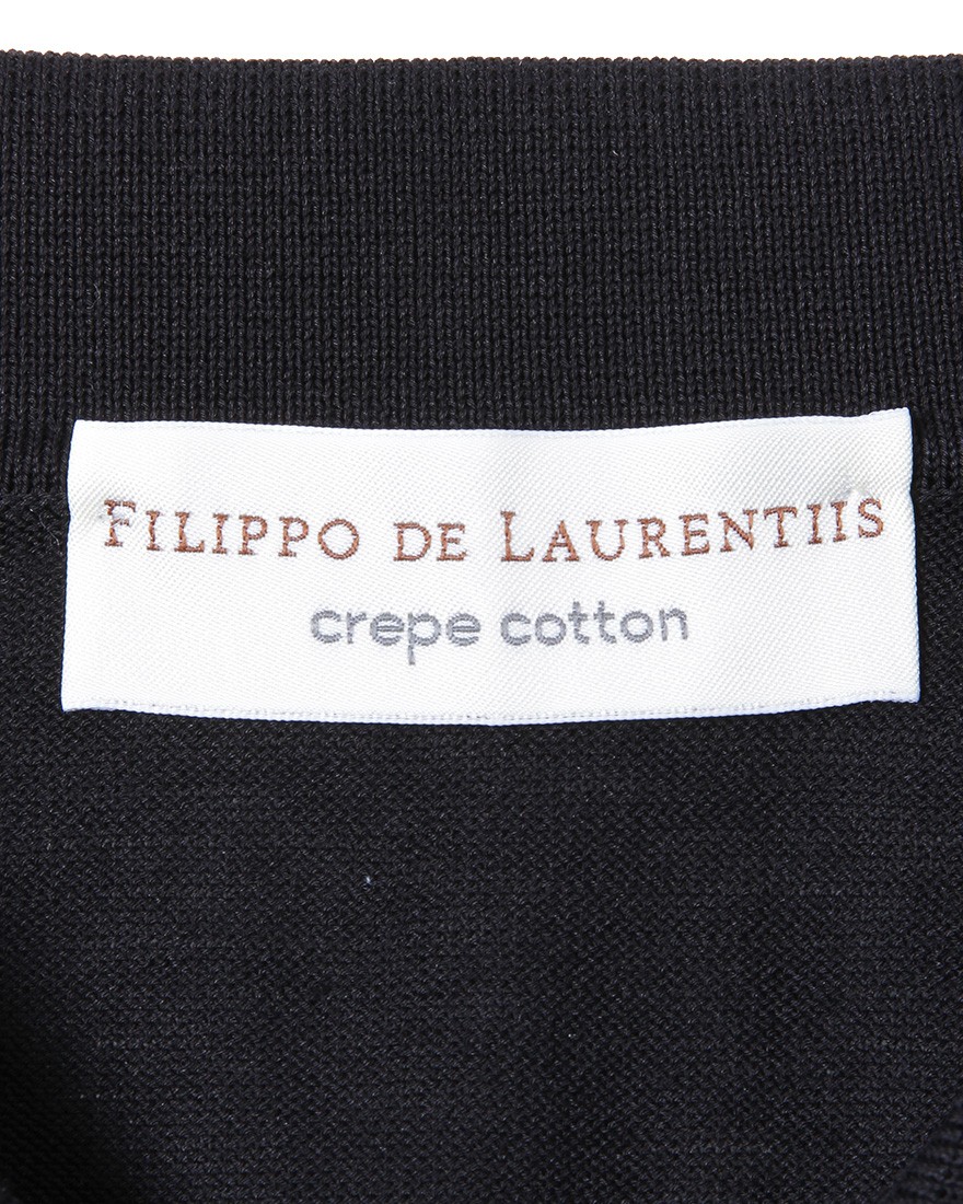 FILIPPO DE LAURENTIIS14Gクレープコットン スキッパーポロ07l