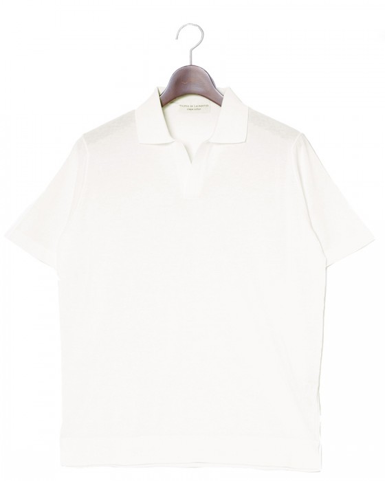 FILIPPO DE LAURENTIIS14Gクレープコットン スキッパーポロc0