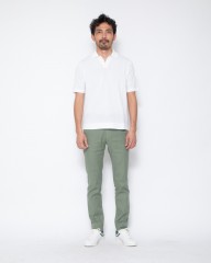 FILIPPO DE LAURENTIIS14Gクレープコットン スキッパーポロmb_13l