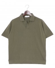 FILIPPO DE LAURENTIIS14Gクレープコットン スキッパーポロmb_c2