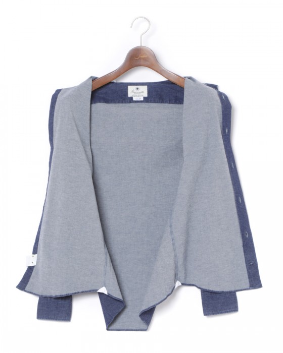 giannettoシャンブレー カッタウェイシャツ【VINCI FIT】08l