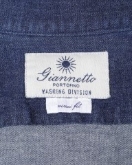 giannettoシャンブレー カッタウェイシャツ【VINCI FIT】mb_09l