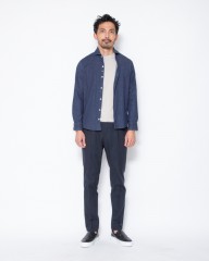 giannettoシャンブレー カッタウェイシャツ【VINCI FIT】mb_18l