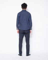 giannettoシャンブレー カッタウェイシャツ【VINCI FIT】mb_20l