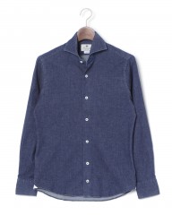 giannettoシャンブレー カッタウェイシャツ【VINCI FIT】mb_c0