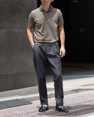FILIPPO DE LAURENTIIS14Gクレープコットン ポロシャツS/Smb_ma