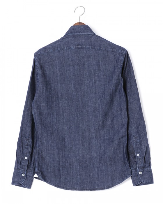 giannettoデニム カッタウェイシャツ【VINCI FIT】01l
