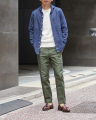 giannettoデニム カッタウェイシャツ【VINCI FIT】mb_ma